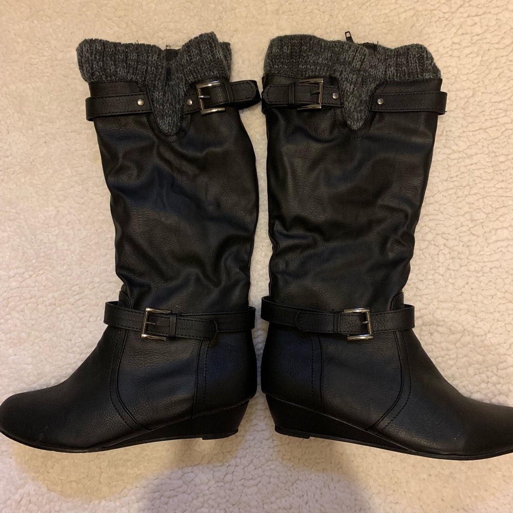 One inch healed boots